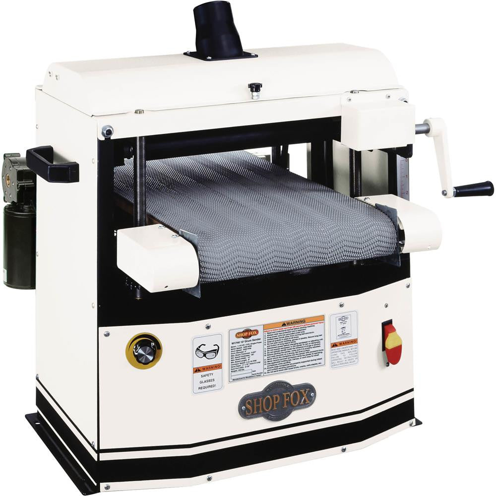 Description
Finally, a smaller shop-sized unit that delivers the even sanding performance that only a self-feeding drum sander can provide. With 12" width and 3-3/4" thickness capacity, this little workhorse handles most stock sizes produced in a home shop, which makes it the ideal machine for removing the telltale surface marks from a planer. Accepts hook-and-loop sanding rolls for easy installation and grit changes. Certified meeting CSA and UL standards.
Specifications
Sanding motor: 1-1/2 HP, 115V, s