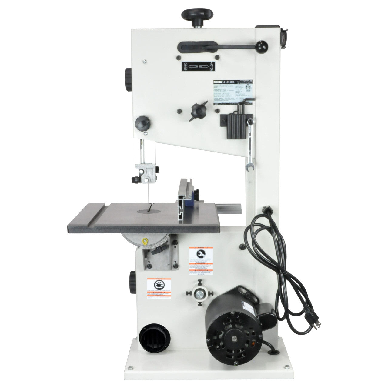 Rikon Power Tools 10" Deluxe Bandsaw 1/2 HP, 2 speed, Tool-Less Guides 10-3061