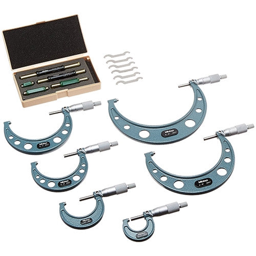 Mitutoyo Vernier Outside Micrometer 6-Piece Set 0-6" 103-904-10
