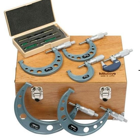 Mitutoyo 103-907-40 Outside Micrometers 0-6" Set - 57-015-396