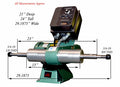 Burr King Model 1001 Variable Speed 220V Polishing Lathe/Buffer