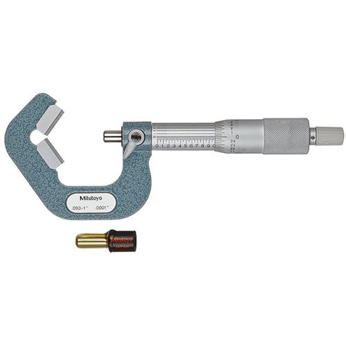 Mitutoyo V-Anvil 5 Flutes Micrometer 0.09-1" 114-135