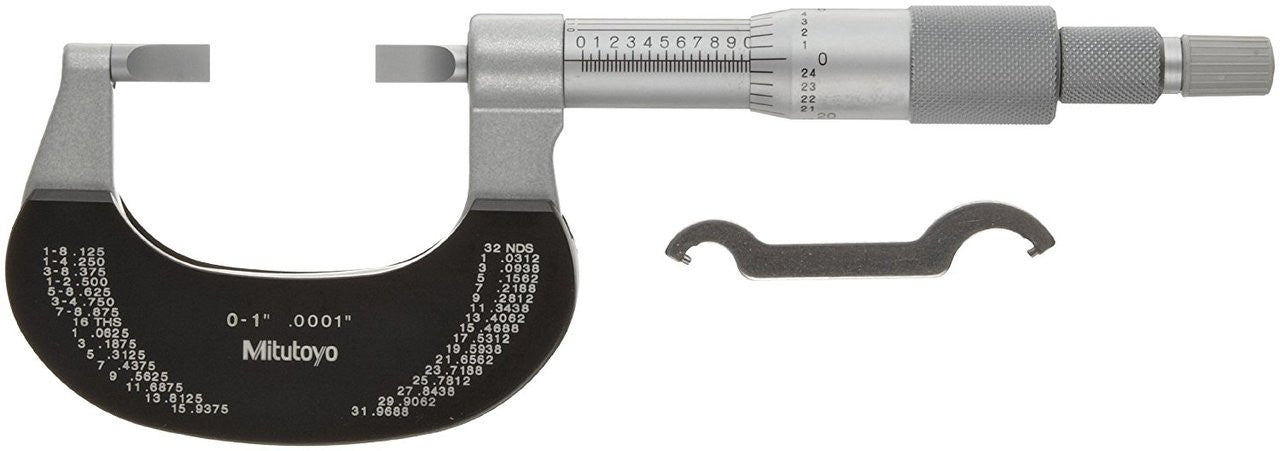 Mitutoyo 122-125, 0 - 1" X .0001" Blade Micrometer