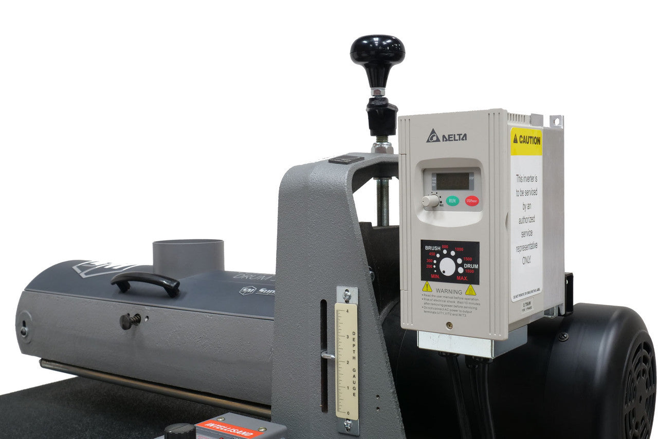Supmx-219383, Supermax 19-38 Brush/Drum Combo Sander, 110V, 1-3/4Hp, With Open Stand And Aluminum Drum Assembly