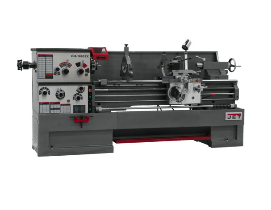 Jet GH-1660ZX Lathe with Taper Attachment and Collet Closer Installed