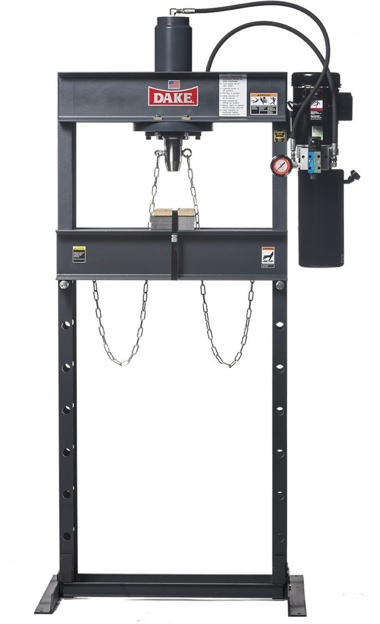 Dake 25-ton Electrically Operated H-frame, 110v-1 ph