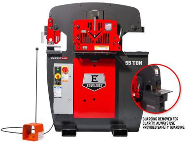Edwards 55 Ton Ironworker 1 Phase, 230 Volt, 10" Brake