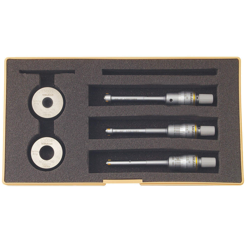 MITUTOYO 368-916 Bore Gage Set, Holtest, 0.275-0.5 In