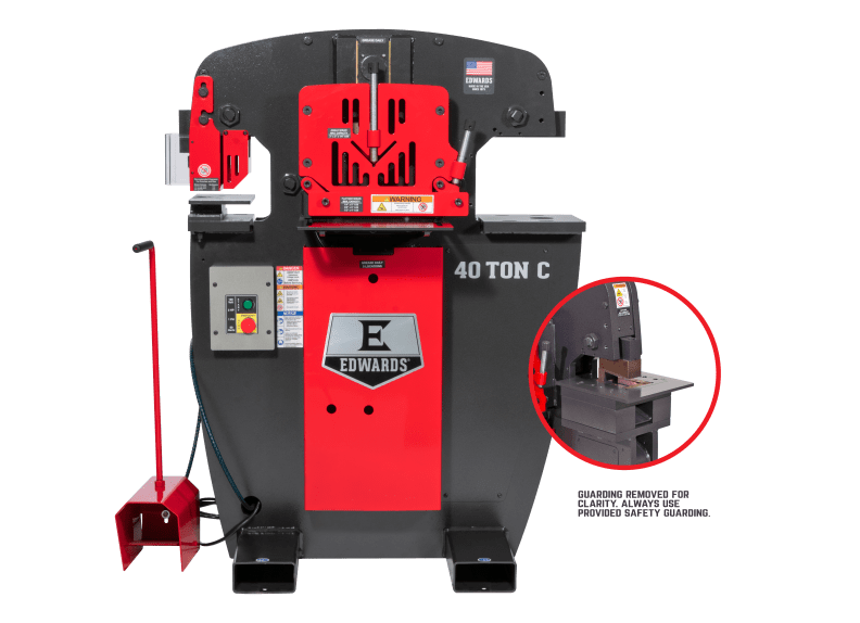Edwards 40 Ton C Ironworker, 115V, 1PH, 8" Brake