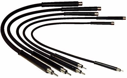 Suhner SKG 4 Flexible Shaft with Cylindrical Core Termination At The Motor, 1/4" Collet, 4mm Diameter