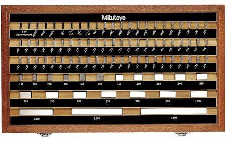 Mitutoyo 516-903-26 81pc Rectangular Steel Gage Block Set