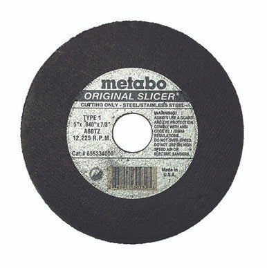 Metabo Original Slicer 5" x .040" x 7/8" A60TZ T1 Cut-Off Wheel 655334000