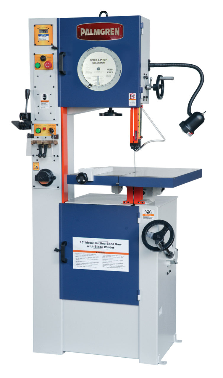 PALMGREN 15-INCH VARIABLE SPEED VERTICAL BAND SAW W/WELDER