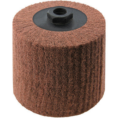 4 x 4 x 5/8-11 In. Threaded Non-Woven Nylon Abrasive Flap Wheel Drum / Roll | Fine Grade | Wendt 323752