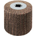 4 x 4 x 3/4 In. Quad-Keyway Interleaf Flap Wheel Drum / Roll | 80 Grit Aluminum Oxide | Metabo 623484000