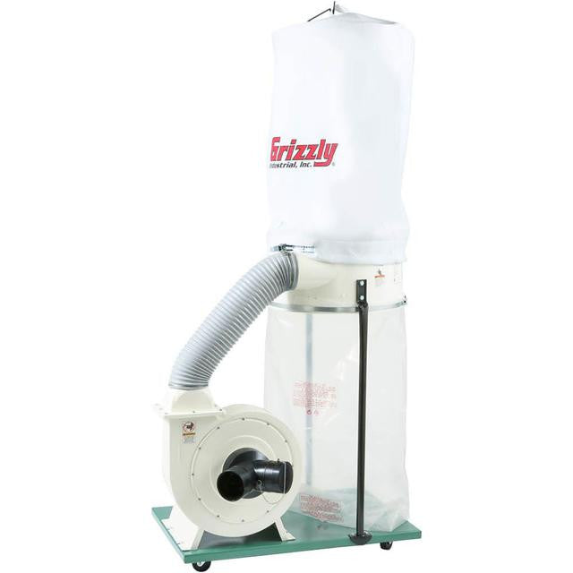 Grizzly G1029Z2P 240V 2 HP Dust Collector with Aluminum Impeller