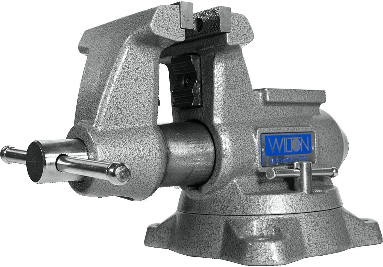 Mechanics Pro Vise 6-1/2" Jaw Width, 6" Jaw Opening, 360° Swivel Base