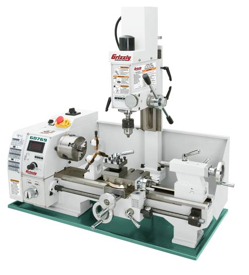 Grizzly G0769 - 8" x 16" Variable-Speed Lathe with Milling Head