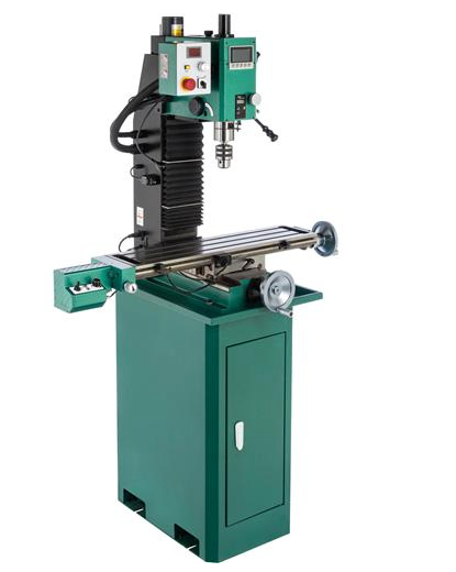 Grizzly G0935 - 7" x 29" 1-1/2 HP Mill/Drill With Power Head Elevation and DRO
