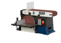 • Cast Iron Steel Construction
• Belt Size 6″ x 48″
• Belt Tilts 0 – 90°
• 10″ Disc Diameter
• Includes: Work Support Table, Miter Gauge, Carrying Handles, 1 – 80 Grit Disc and 1 – 60 Grit Belt

6” x 48” Belt / 10” Disc Sander #50-120 is a large, robust sander, that shines where the majority of sanding would be done on the wide abrasive belt. The belt frame adjusts in any position from horizontal to vertical to

meet your sanding needs. The belt’s support fence can be removed for full access to the whole le