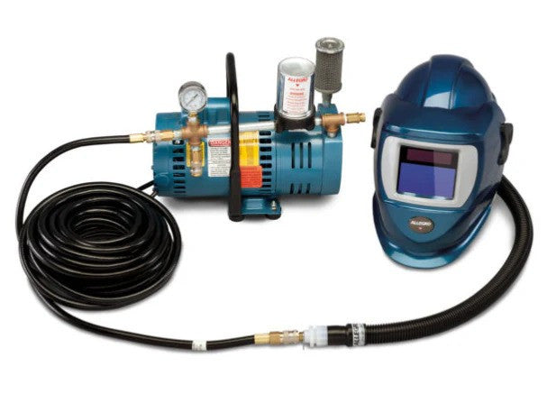 Allegro 1-Worker SAR Shield w/ Black Welding Helmet System with Hose