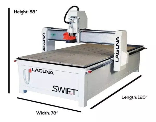 Laguna Tools Swift 5’ x 10' CNC Router Table 3 HP MCNC 48X48-0233
