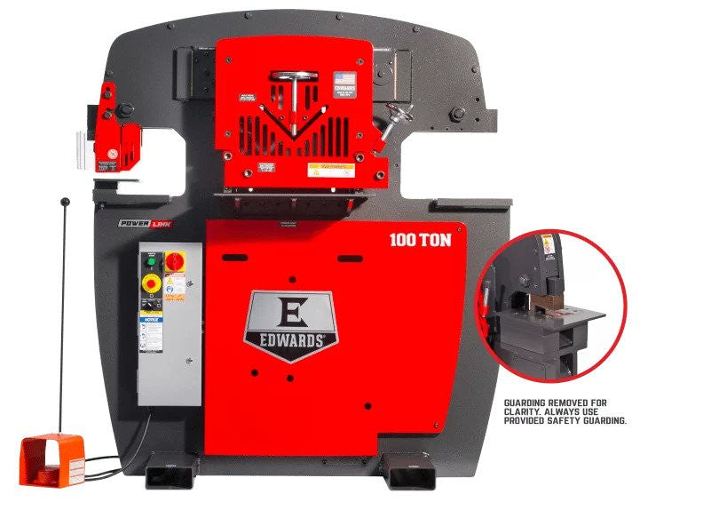 Edwards 100 Ton Ironworker 208V, 3PH, Powerlink, Coper Notcher & 2 Led Lights