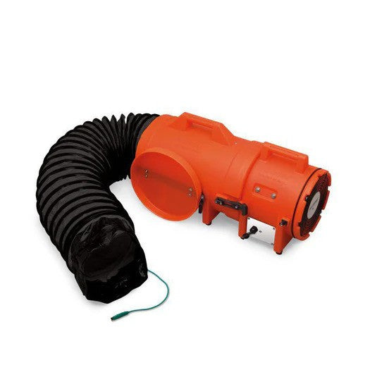 Allegro 16" Axial Explosion-Proof (EX) Plastic Blower w/ Canister & Statically Conductive Ducting, 78 lbs.