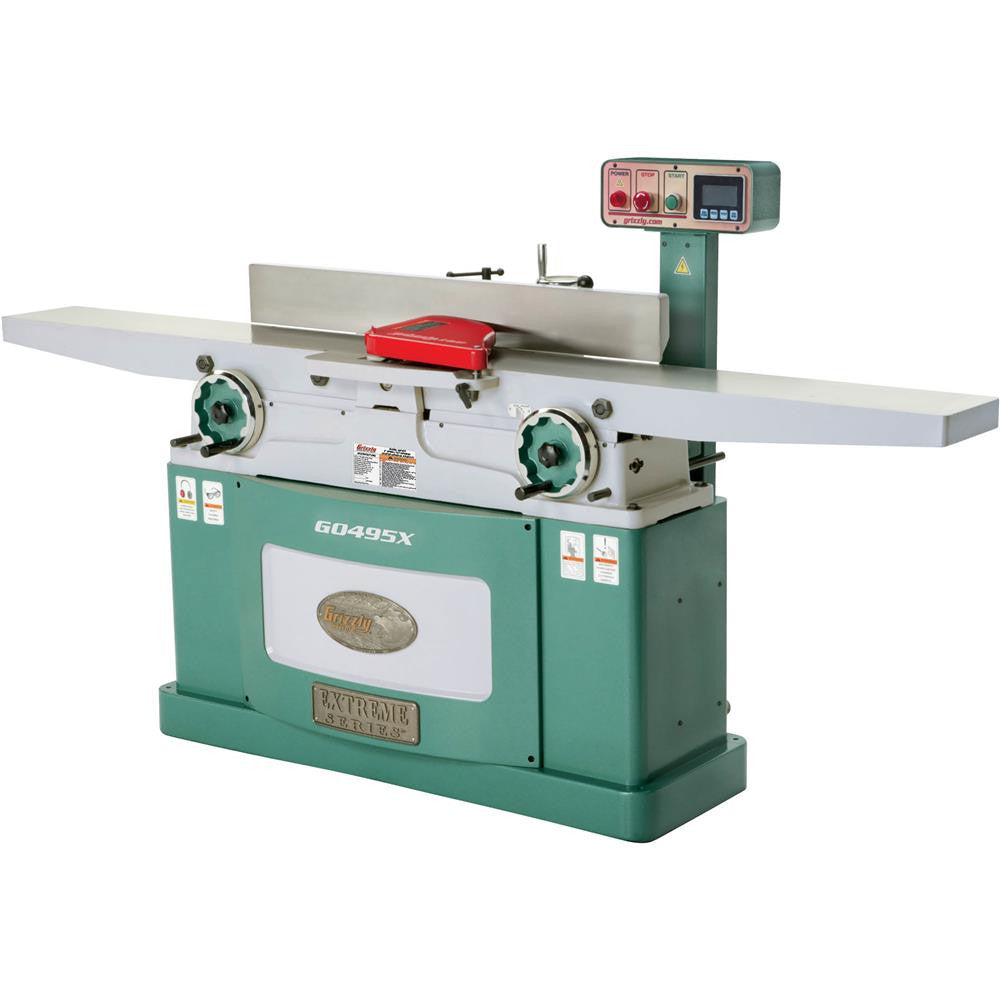 Grizzly G0495X - 8" x 83" Helical Cutterhead Jointer with Exclusive Digital Height Readout