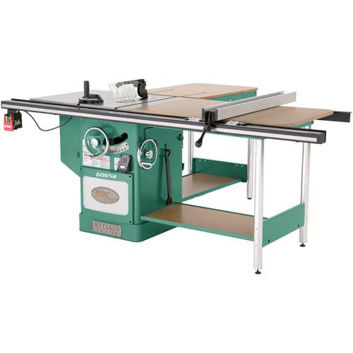 Grizzly Industrial 10” 5 HP Three Phase Heavy-Duty Cabinet Table Saw with Riving Knife G0652
