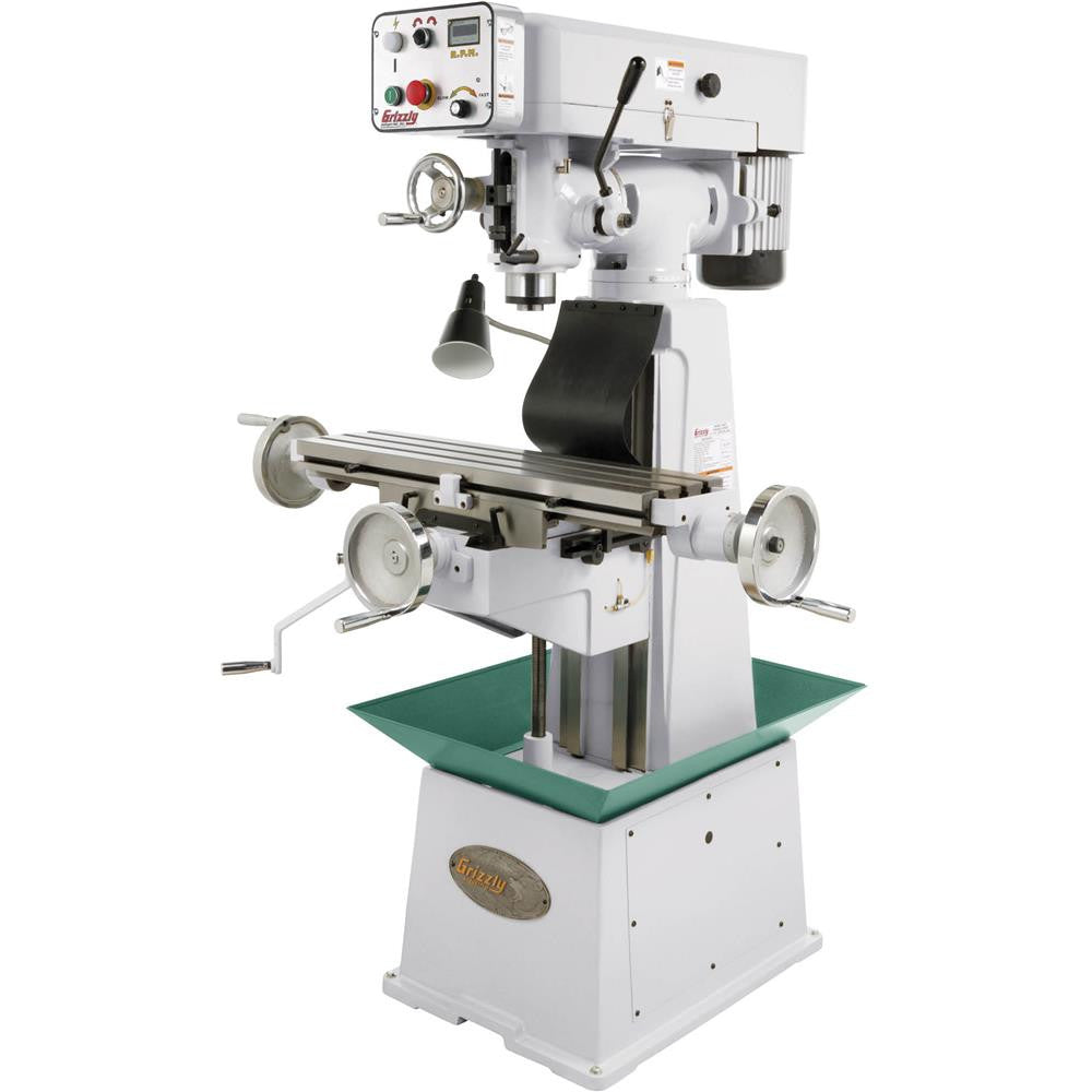 Grizzly G0678 - 8" x 30" 1-1/2 HP Variable-Speed Vertical Mill