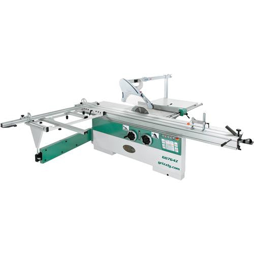 Grizzly G0764Z - 14" 10 HP 3-Phase Sliding Table Saw with 124" Cutting Capacity