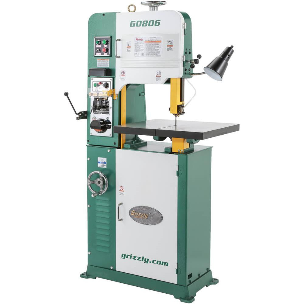 Grizzly Industrial 14” 1-1/2 HP Variable-Speed Vertical Metal-Cutting Bandsaw G0806