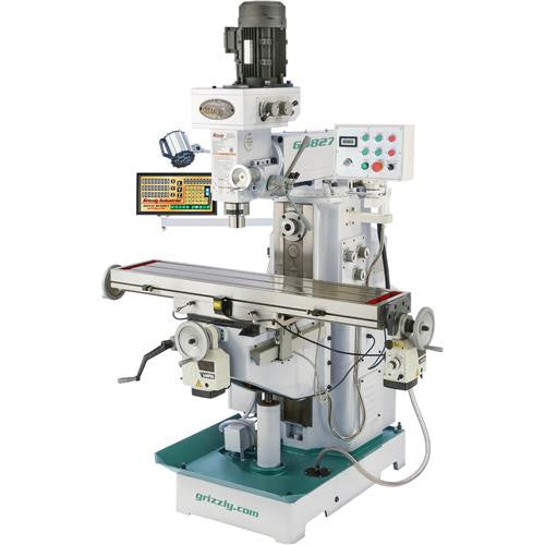 Grizzly G0827 - 11" x 50" 2 HP Horizontal/Vertical Mill with DRO