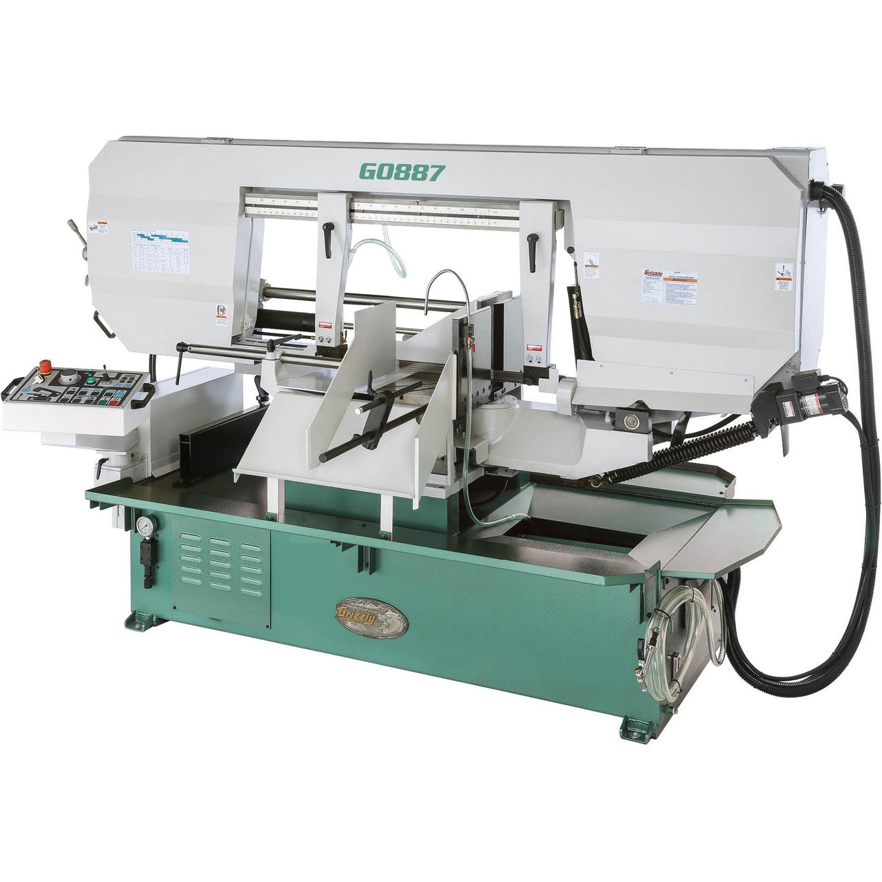 Grizzly G0887 - 20" x 26" 5 HP Industrial Horizontal Mitering Metal Cutting Bandsaw