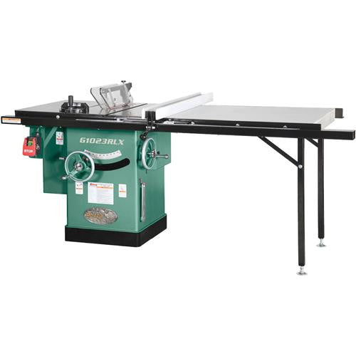 Grizzly Industrial 10” 3 HP 240V Cabinet Left-Tilting Table Saw with Extension Table G1023RLX