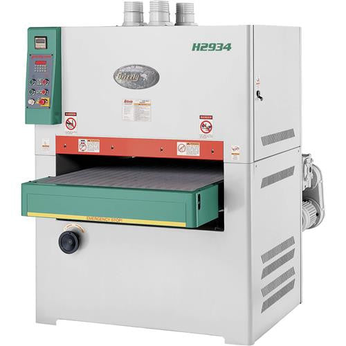 Grizzly H2934 - 37" 20 HP 3-Phase Double Head Wide-Belt Sander