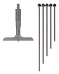 Mitutoyo 129-132 Series 129 Mechanical Depth Micrometer with six interchangeable rods, 0 to 6", imperial