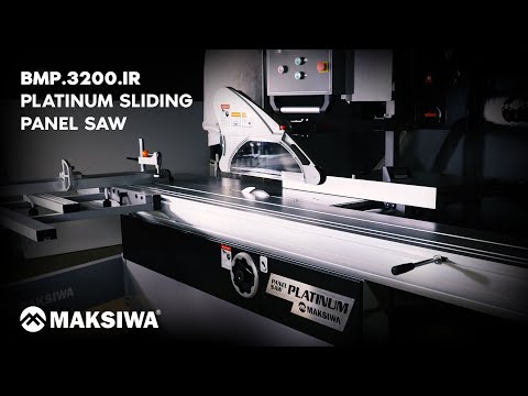 Maksiwa Sliding Panel Saw Platinum - BMP.3200.IR - 7.5HP 126" Digital Blade Angle Display and Aluminum Crosscut Fence