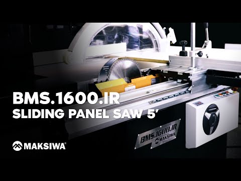 Maksiwa Sliding Table Saw BMS.1600.IR - 5HP Main Blade, 1HP Scoring Blade