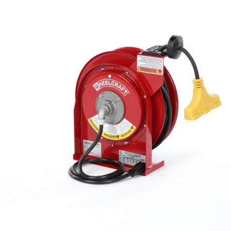 Reelcraft L-4545-123-9 Heavy Duty 15A Triple-Tap Cord Reel