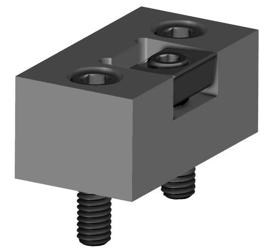 Mitee-Bite® Modular Pitbull® Clamp, Compact Medium Size, Knife Edge, 3,600 lbf Holding Force. Use 5/16" Mounting Screws.