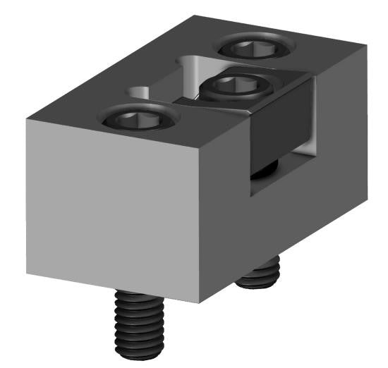 Mitee-Bite® Modular Pitbull® Clamp, Compact Large Size, Knife Edge, 6,000 lbf Holding Force. Use M10 Mounting Screws.