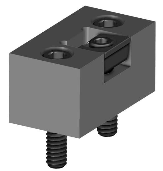 Mitee-Bite® Modular Pitbull® Clamp, Compact Large Size, Blunt Edge, 6,000 lbf Holding Force. Use M10 Mounting Screws.