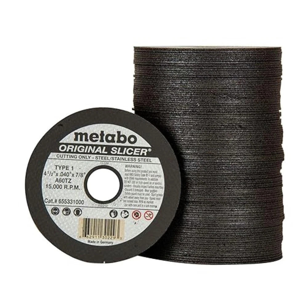 Metabo Original Slicer 4.5" x .040" x 7/8" A60TZ T1 Cut-Off Wheel 655331000