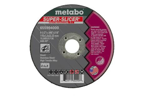 Metabo Super Slicer 4.5" x .045" x 7/8" A60XP T1 Cut-Off Wheel 655994000