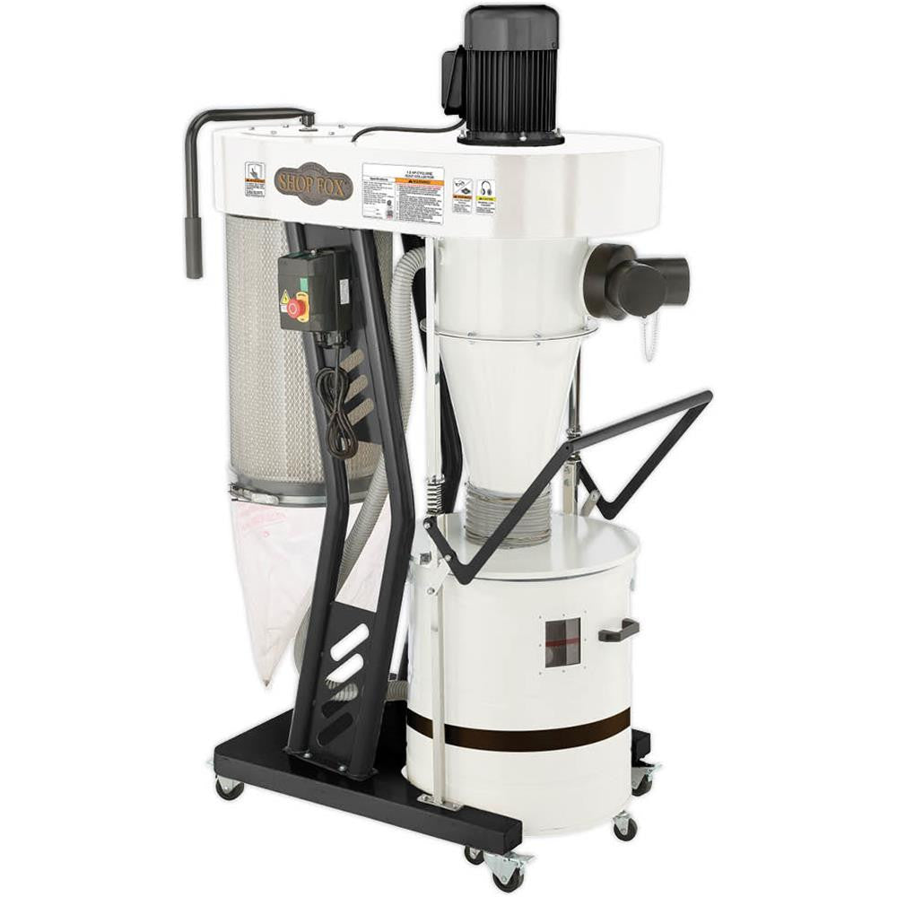 Shop Fox W1867—1.5 HP Portable Cyclone Dust Collector
